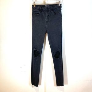 Abercrombie & Fitch Simone High Rise Skinny Jeans In Black